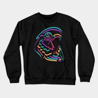 Parrot in monoline style Crewneck Sweatshirt